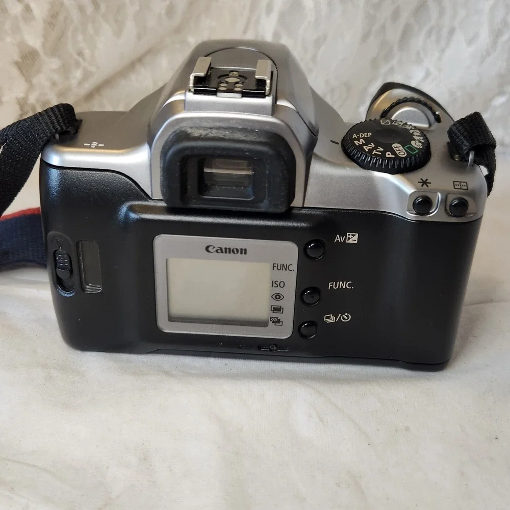 Canon EOS K2 REBEL 35mm SLR Camera Silver Body Only Untested For Parts Or Repair